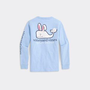 Vineyard Vines Boys' Fuzzy Easter Bunny Whale Long-Sleeve Pocket Tee